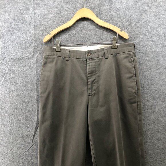 Brooks Brothers Advantage Chino Clark Pants Mens W33/L30 Classic Fit 100% Cotton - Picture 8 of 9